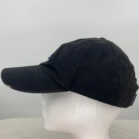 Patagonia Unisex Black Logo Patch Baseball Hat with Adjustable Fit - Picture 3 of 6
